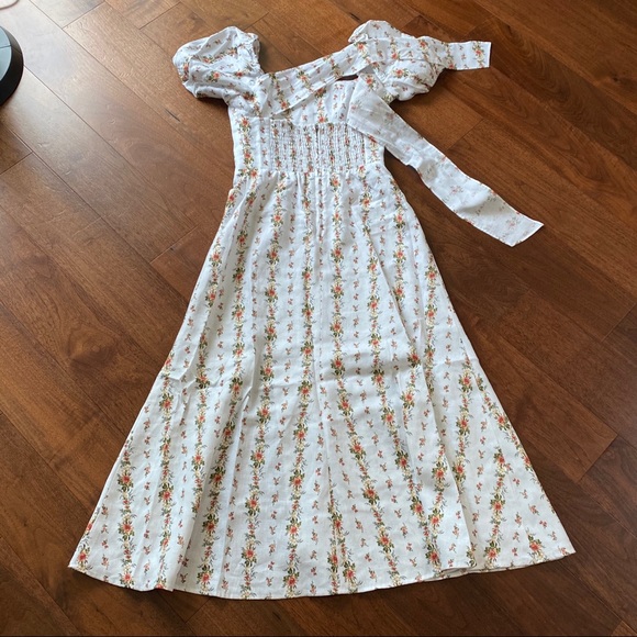 NWOT Reformation Denver Midi Dress in Poppyseed - Picture 5 of 6